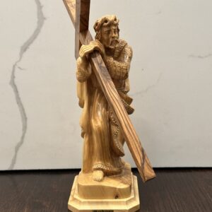 Jesus Christ Carrying Cross Handmade Carving